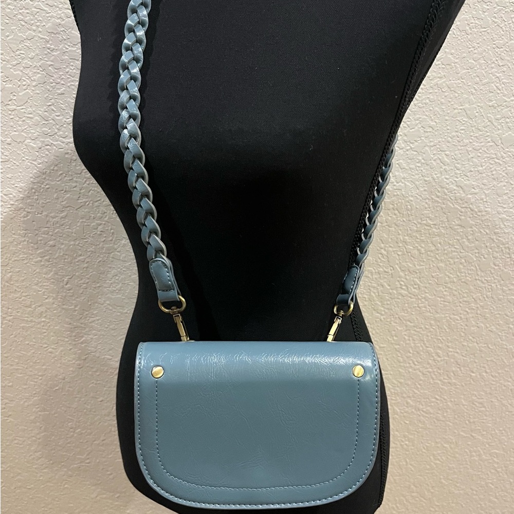Anthropologie Blue Crossbody Bag - SO CUTE!